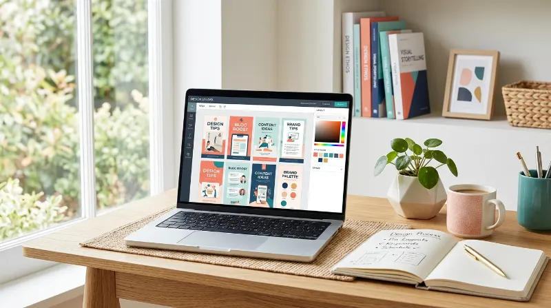 Canva Pinterest pin design workspace